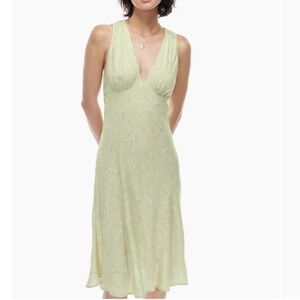 NWOT Aritzia Wilfred Orchestra Dress Green Sage Floral